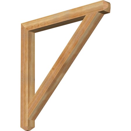 Ekena Millwork Traditional Craftsman Rough Sawn Bracket, Western Red Cedar, 4"W x 44"D x 44"H BKT04X44X44TRA04RWR